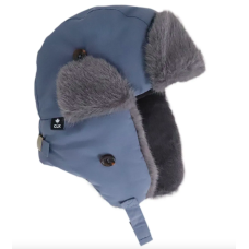 Calikids - Chapeau aviateur en nylon avec fausse fourrure - Blue stone